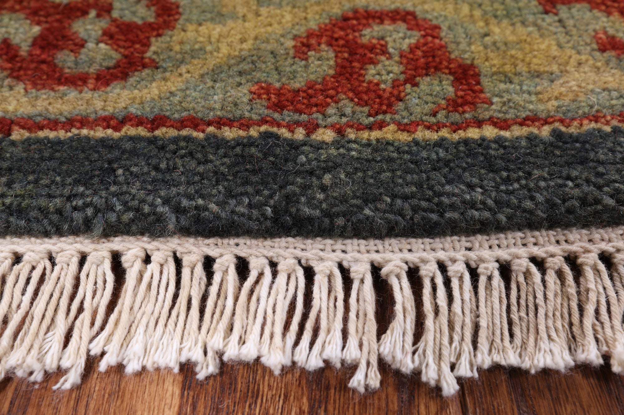 Geometric Persian Mamluk Hand Knotted Wool Rug - 8' 0" X 10' 0'' - Golden Nile