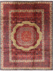 Geometric Persian Mamluk Hand Knotted Wool Rug - 9' 0" X 12' 0'' - Golden Nile