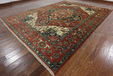 Oriental Serapi Heriz 9 X 13 Hand Knotted Rug - Golden Nile