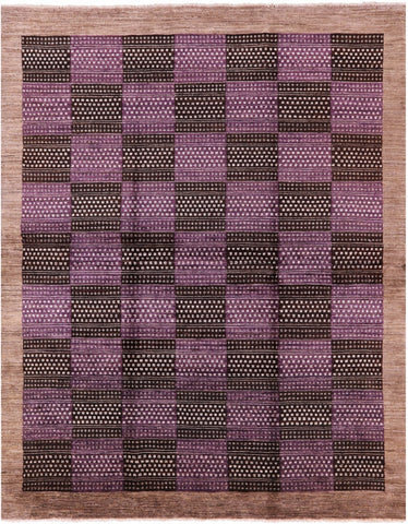 Double Knotted Persian Gabbeh Handmade Wool Rug - 8' 1