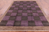 Double Knotted Persian Gabbeh Handmade Wool Rug - 8' 1" X 10' 2" - Golden Nile