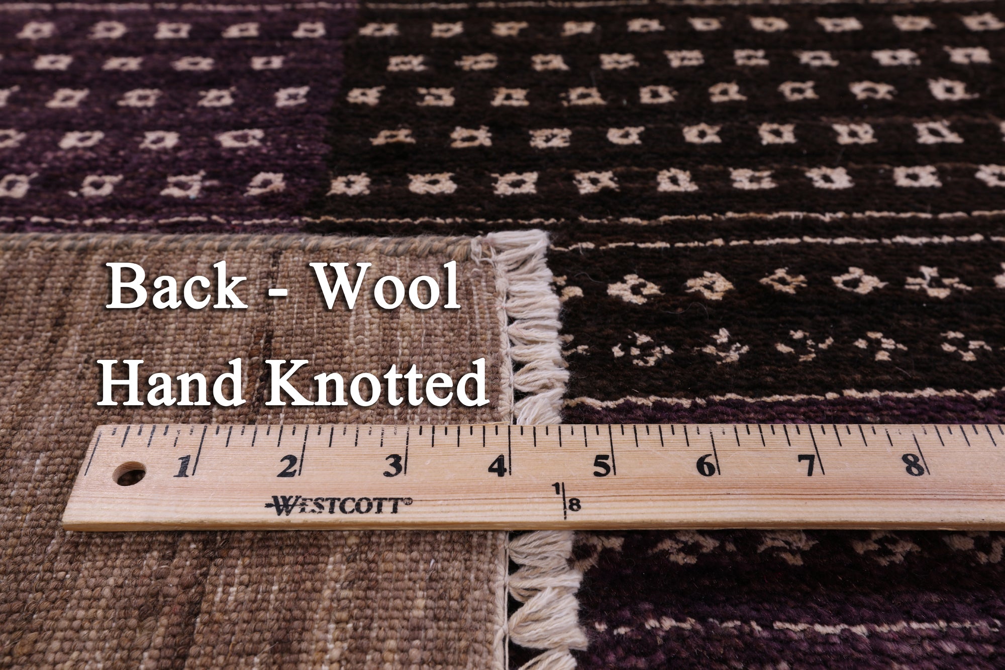 Double Knotted Persian Gabbeh Handmade Wool Rug - 8' 1" X 10' 2" - Golden Nile