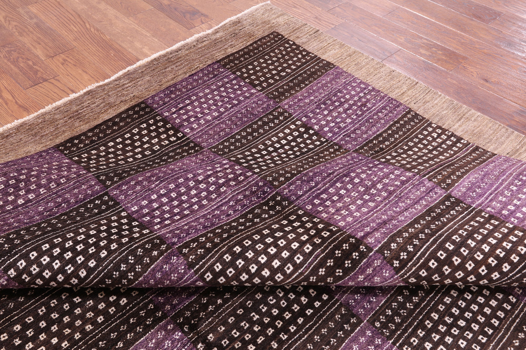Double Knotted Persian Gabbeh Handmade Wool Rug - 8' 1" X 10' 2" - Golden Nile
