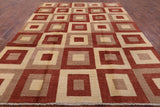 Persian Gabbeh Hand Knotted Wool Rug - 8' 5" X 10' 6" - Golden Nile