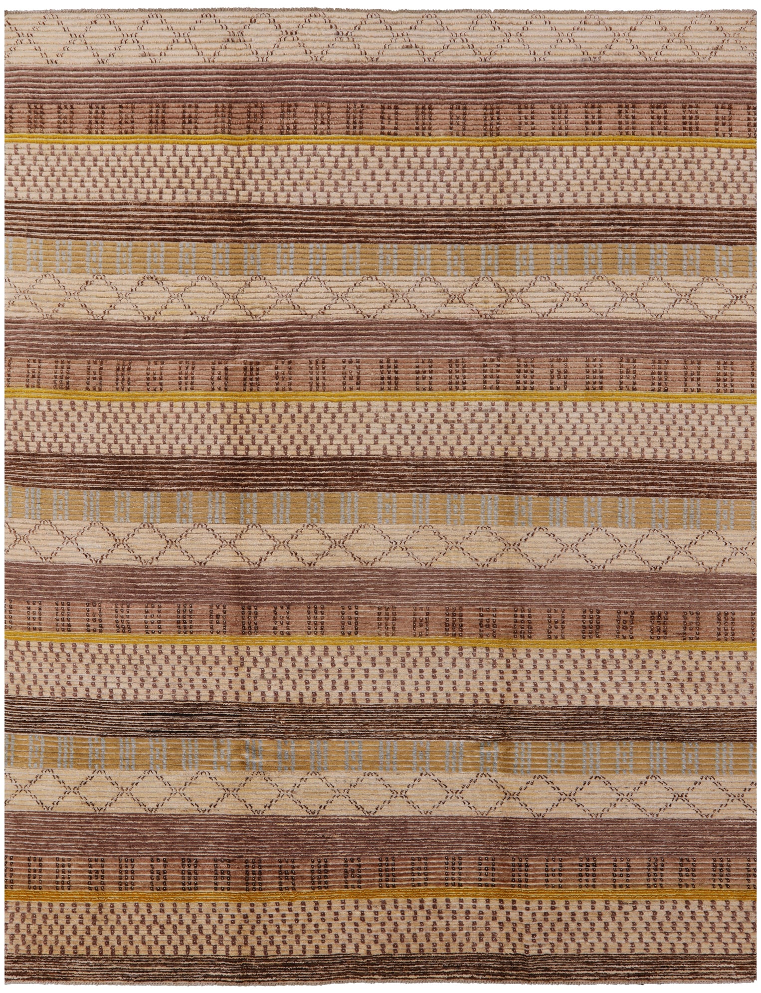 Persian Gabbeh Hand Knotted Wool Rug - 7' 10" X 10' 4" - Golden Nile