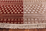 Round Persian Gabbeh Handmade Wool Rug - 8' 2" X 8' 2" - Golden Nile
