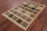 Tribal Gabbeh Hand Knotted Wool Rug - 4' 2" X 6' 4" - Golden Nile