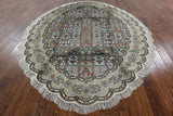 Hand Knotted Kashan Silk Oval Rug 7 X 10 - Golden Nile