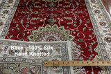 3 X 12 Runner Pure Silk Kashan Islimi Design Rug - Golden Nile