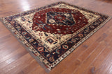 9 X 10 Fine Serapi Wool on Wool Hand Knotted Area Rug - Golden Nile