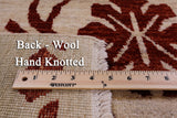 Ivory Tribal Gabbeh Handmade Rug - 5' 7" X 7' 9" - Golden Nile