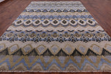 Ikat Handmade Wool Rug - 10' 0" X 14' 0" - Golden Nile