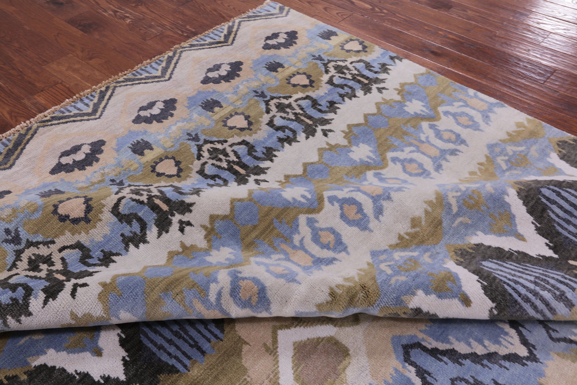 Ikat Handmade Wool Rug - 10' 0" X 14' 0" - Golden Nile