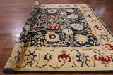 Signed Peshawar Hand Knotted Wool Rug - 8' 0" X 9' 9" - Golden Nile