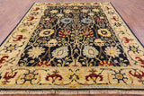 Signed Peshawar Hand Knotted Wool Rug - 8' 0" X 9' 9" - Golden Nile