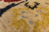 Signed Peshawar Hand Knotted Wool Rug - 8' 0" X 9' 9" - Golden Nile