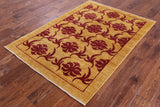 Persian Gabbeh Hand Knotted Wool Rug - 4' 3" X 5' 10" - Golden Nile