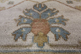 Hand Knotted Oriental Oushak Rug - 8' 2" X 10' 1" - Golden Nile