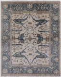 Ivory Turkish Oushak Handmade Wool Rug - 8' 0" X 9' 10" - Golden Nile