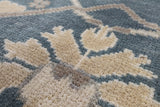 Ivory Turkish Oushak Handmade Wool Rug - 8' 0" X 9' 10" - Golden Nile