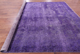 Purple Persian Overdyed Hand Knotted Wool Rug - 9' 5" X 12' 2" - Golden Nile