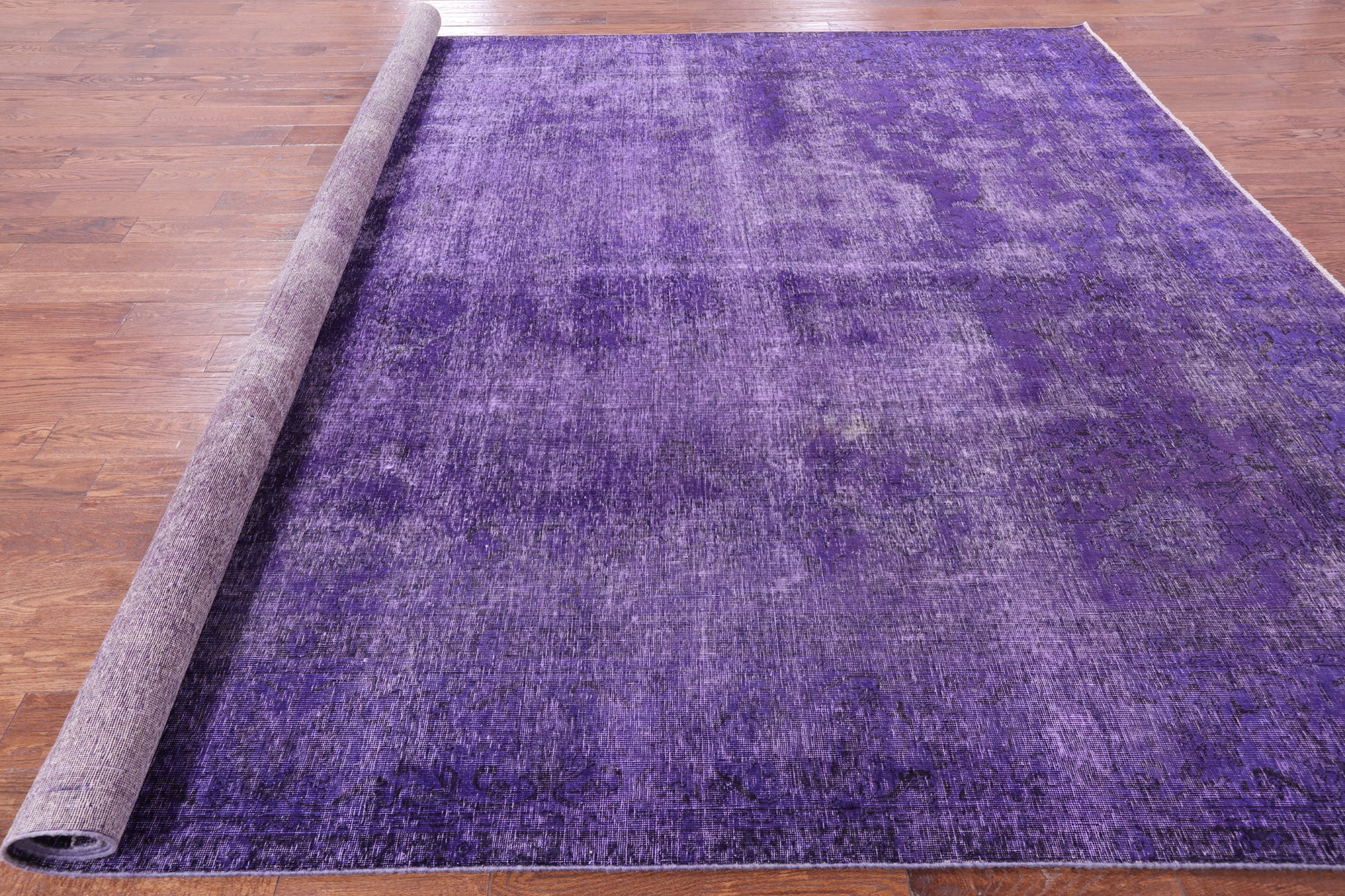 Purple Persian Overdyed Hand Knotted Wool Rug - 9' 5" X 12' 2" - Golden Nile
