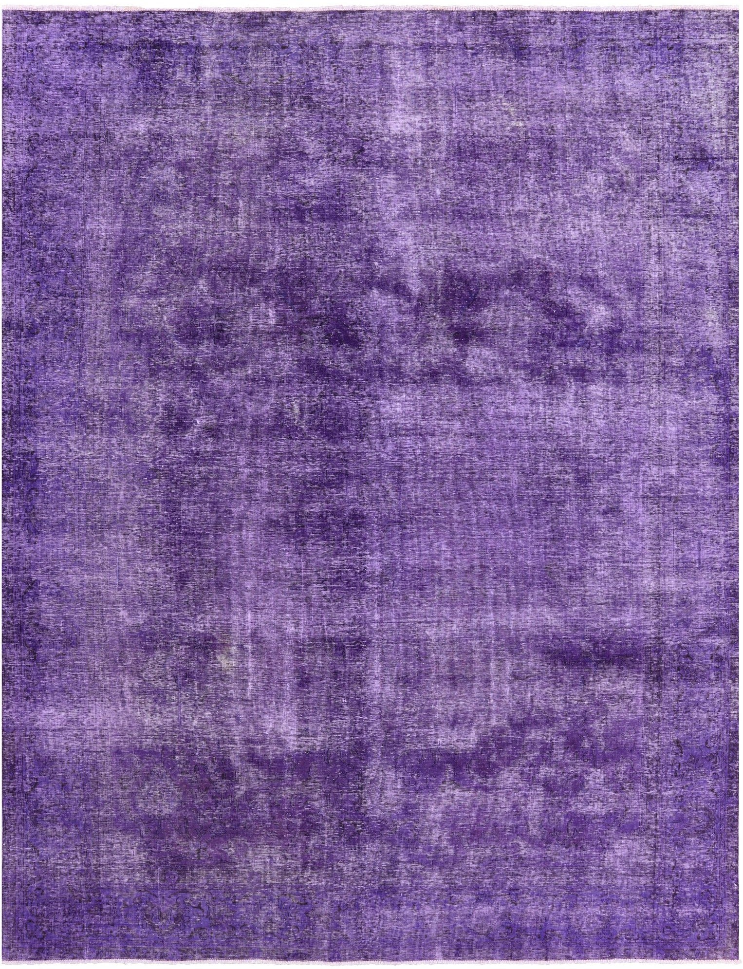 Purple Persian Overdyed Hand Knotted Wool Rug - 9' 5" X 12' 2" - Golden Nile