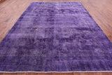 Purple Persian Overdyed Hand Knotted Wool Rug - 9' 5" X 12' 2" - Golden Nile