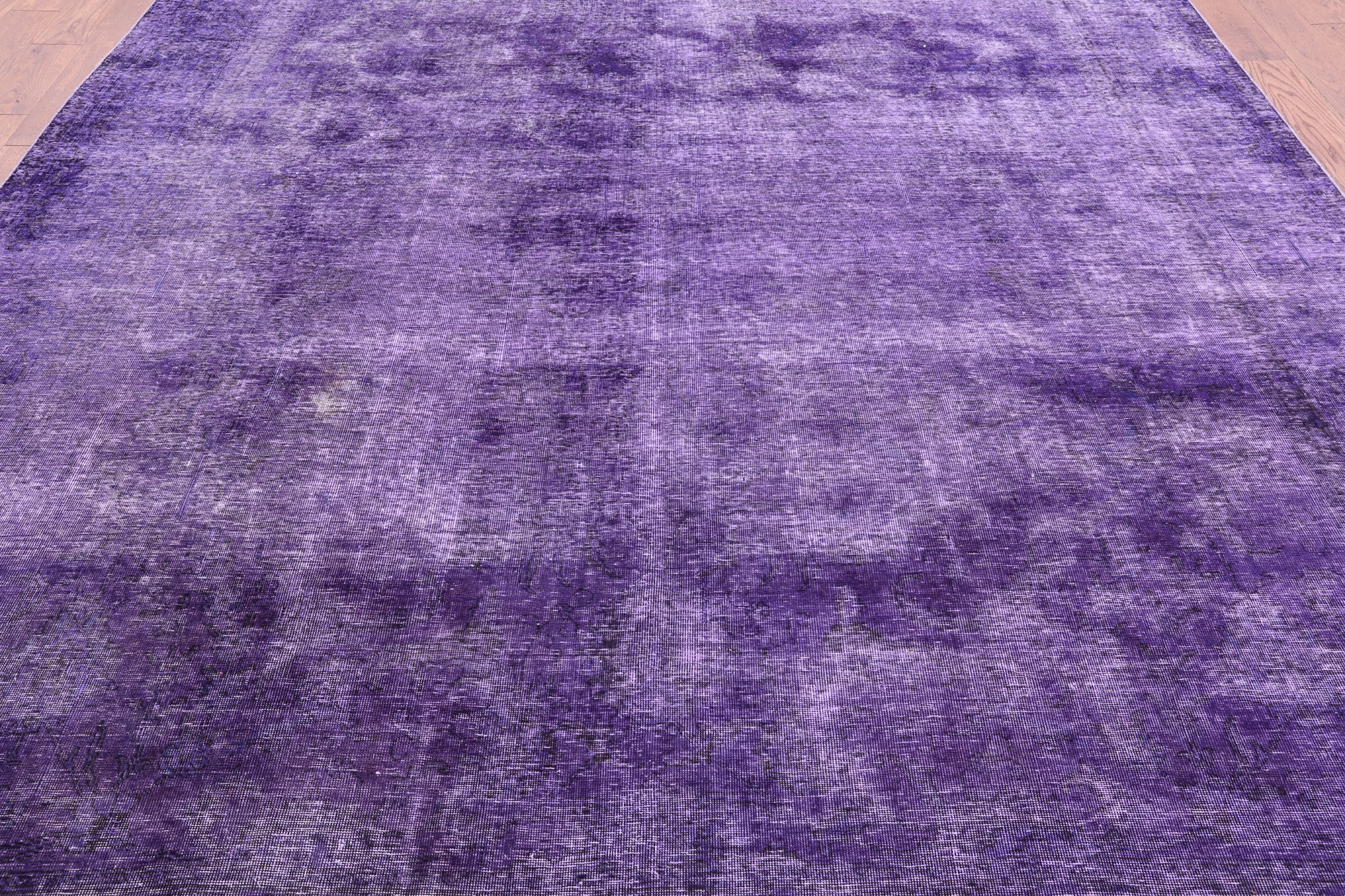 Purple Persian Overdyed Hand Knotted Wool Rug - 9' 5" X 12' 2" - Golden Nile