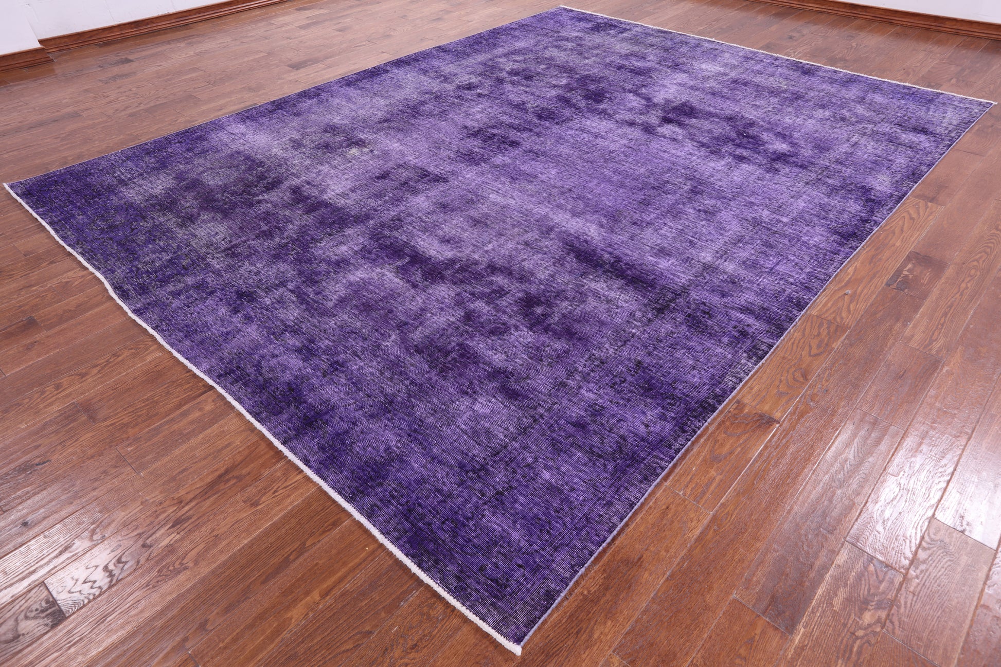 Purple Persian Overdyed Hand Knotted Wool Rug - 9' 5" X 12' 2" - Golden Nile