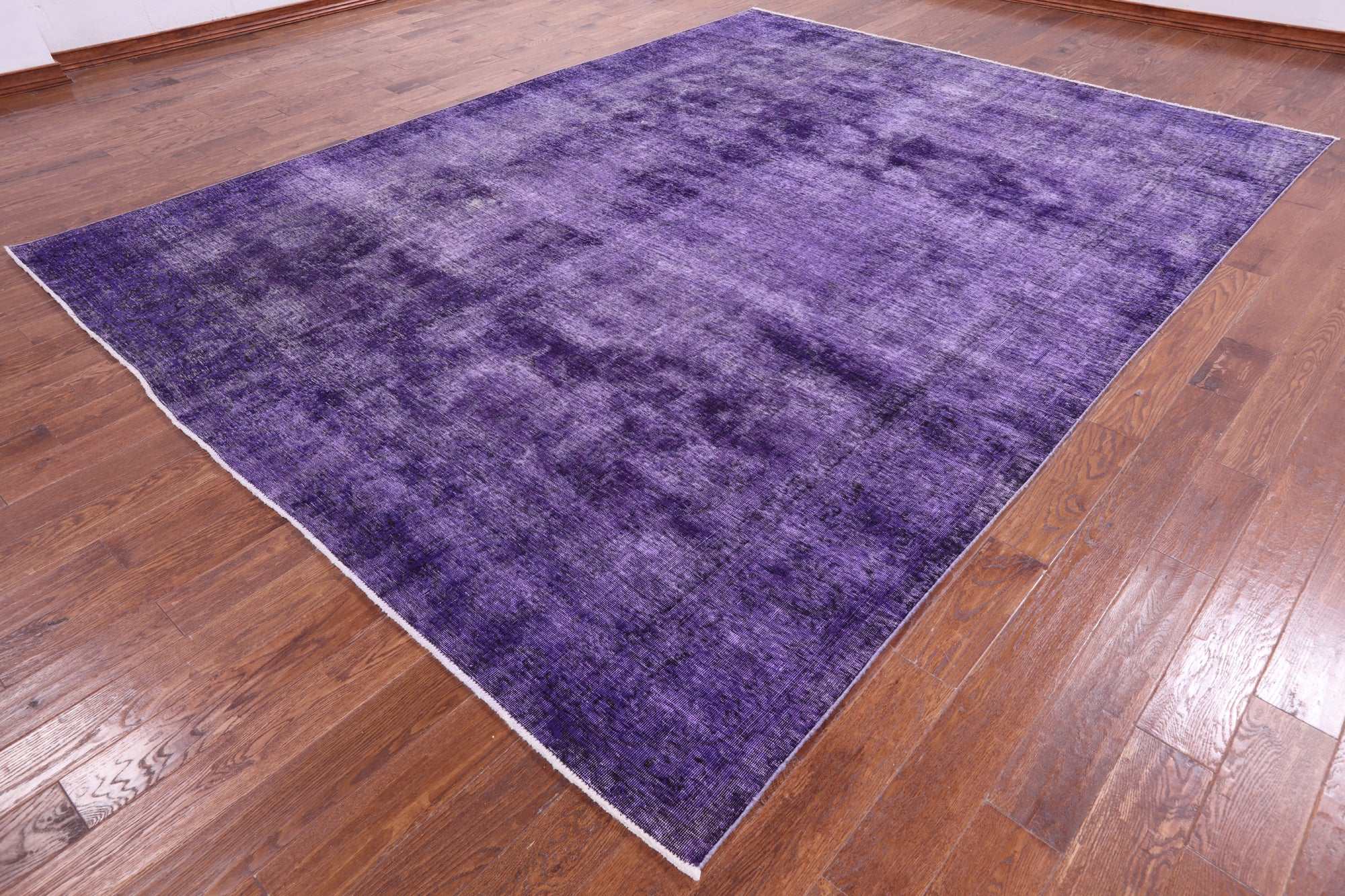 Purple Persian Overdyed Hand Knotted Wool Rug - 9' 5" X 12' 2" - Golden Nile