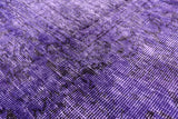 Purple Persian Overdyed Hand Knotted Wool Rug - 9' 5" X 12' 2" - Golden Nile