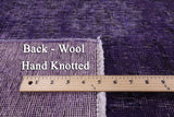 Purple Persian Overdyed Hand Knotted Wool Rug - 9' 5" X 12' 2" - Golden Nile