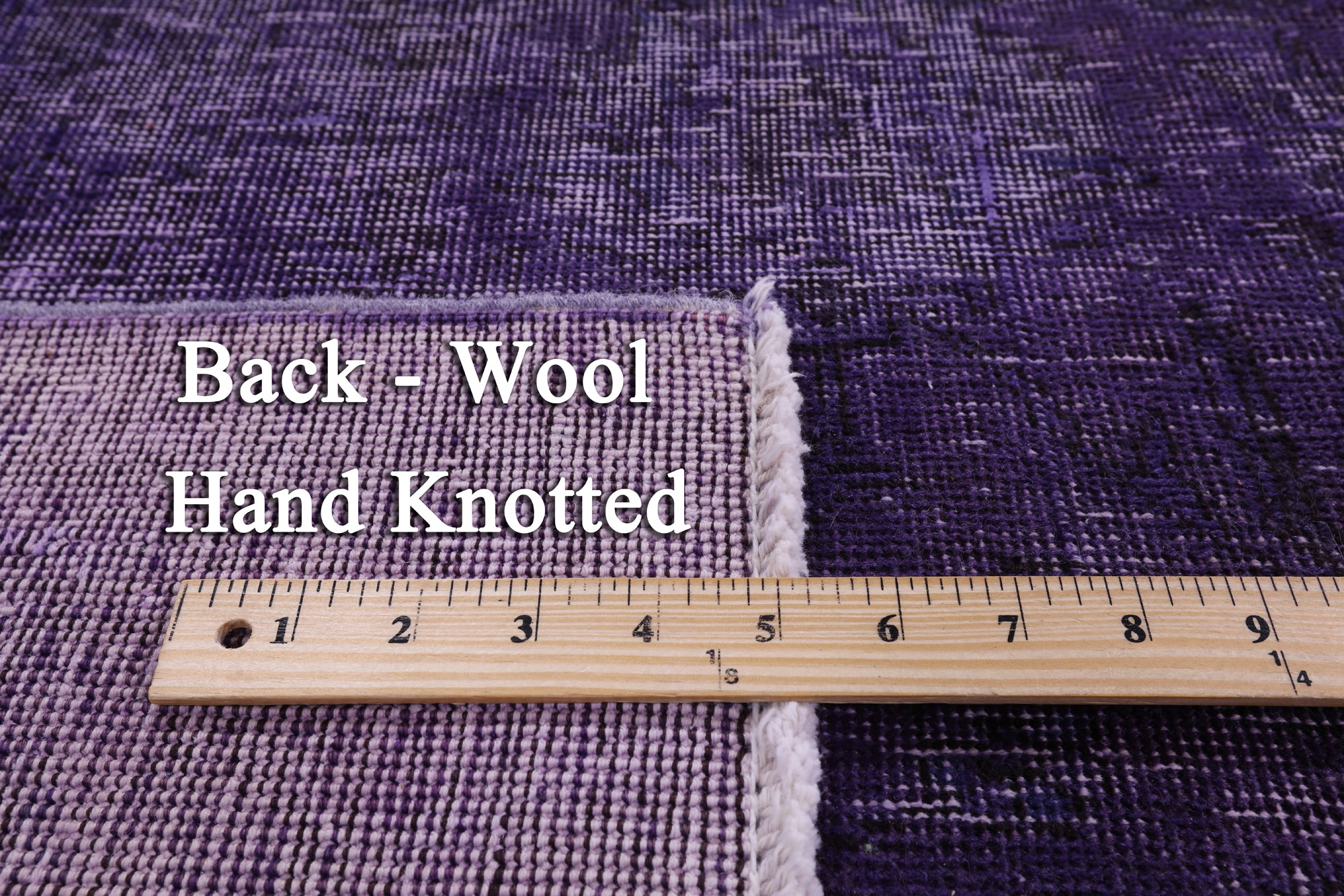 Purple Persian Overdyed Hand Knotted Wool Rug - 9' 5" X 12' 2" - Golden Nile