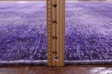 Purple Persian Overdyed Hand Knotted Wool Rug - 9' 5" X 12' 2" - Golden Nile
