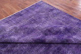 Purple Persian Overdyed Hand Knotted Wool Rug - 9' 5" X 12' 2" - Golden Nile