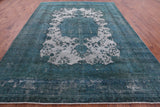 Persian Overdyed Hand-Knotted Wool Rug - 9' 7" X 12' 7" - Golden Nile