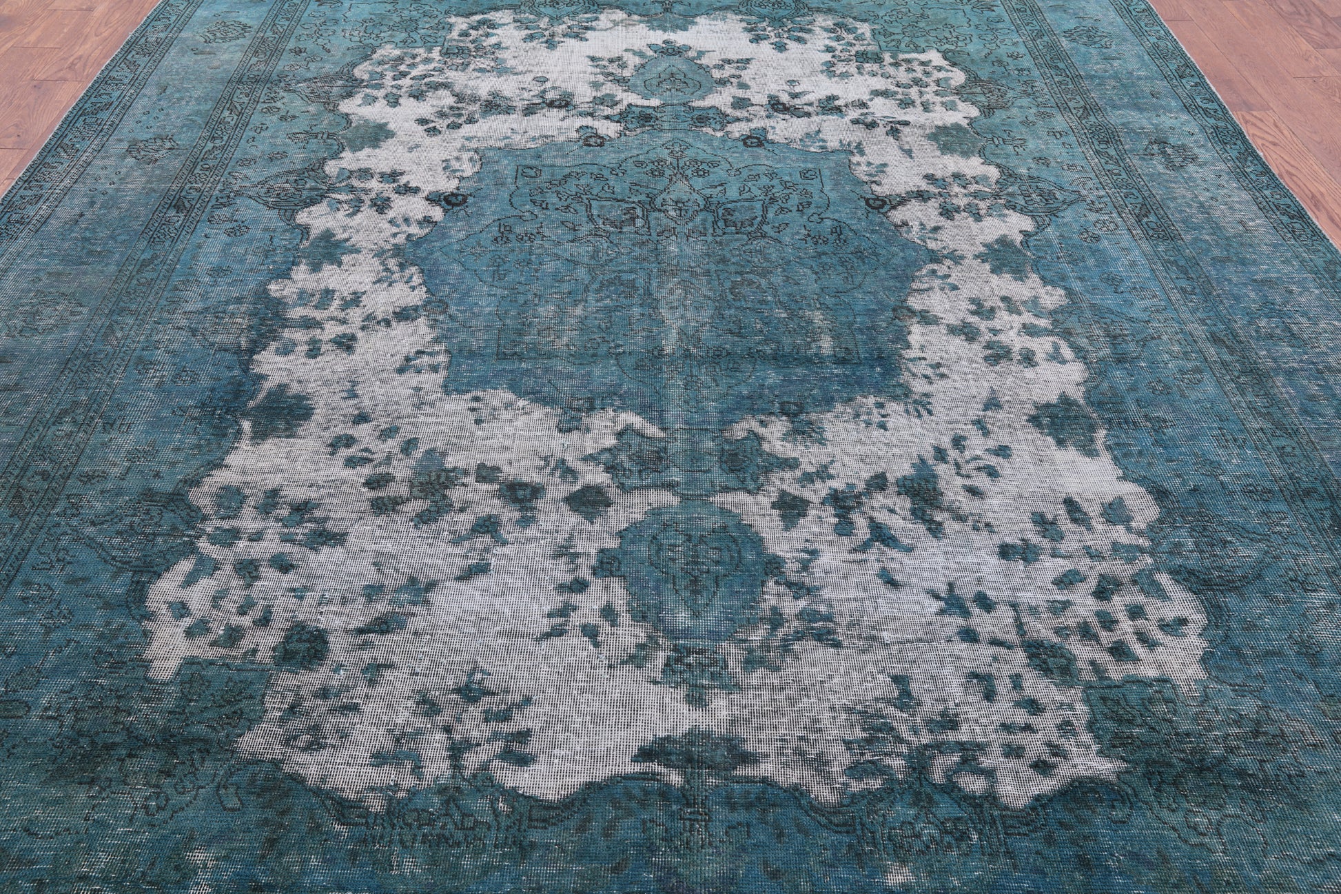 Persian Overdyed Hand-Knotted Wool Rug - 9' 7" X 12' 7" - Golden Nile