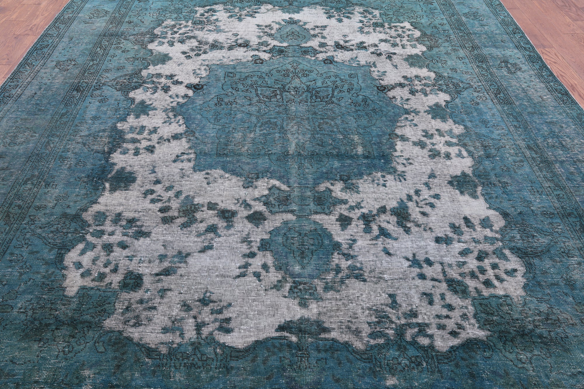 Persian Overdyed Hand-Knotted Wool Rug - 9' 7" X 12' 7" - Golden Nile