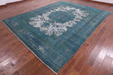 Persian Overdyed Hand-Knotted Wool Rug - 9' 7" X 12' 7" - Golden Nile