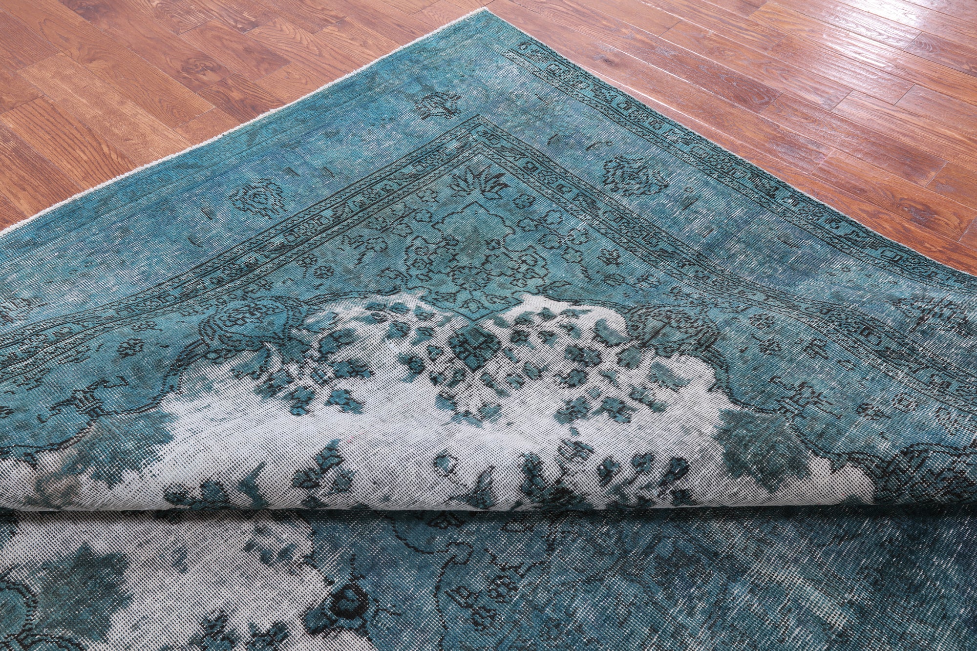 Persian Overdyed Hand-Knotted Wool Rug - 9' 7" X 12' 7" - Golden Nile