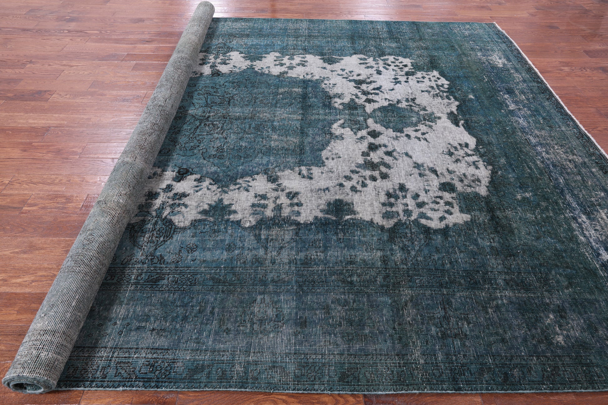 Persian Overdyed Hand-Knotted Wool Rug - 9' 7" X 12' 7" - Golden Nile