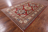 Super Kazak Handmade Wool Rug - 6' 10" X 9' 5" - Golden Nile