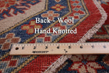 Octagon Super Kazak Hand Knotted Wool Rug - 7' 10" X 7' 10" - Golden Nile