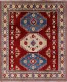 Red Kazak Hand Knotted Rug - 9' 3" X 11' 4" - Golden Nile