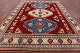 Red Kazak Hand Knotted Rug - 9' 3" X 11' 4" - Golden Nile