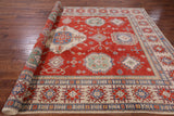 Red Kazak Hand Knotted Area Rug - 7' 10" X 10' 10" - Golden Nile