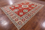 Red Kazak Hand Knotted Area Rug - 7' 10" X 10' 10" - Golden Nile