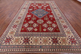 Red Kazak Handmade Area Rug - 8' 2" X 12' 3" - Golden Nile