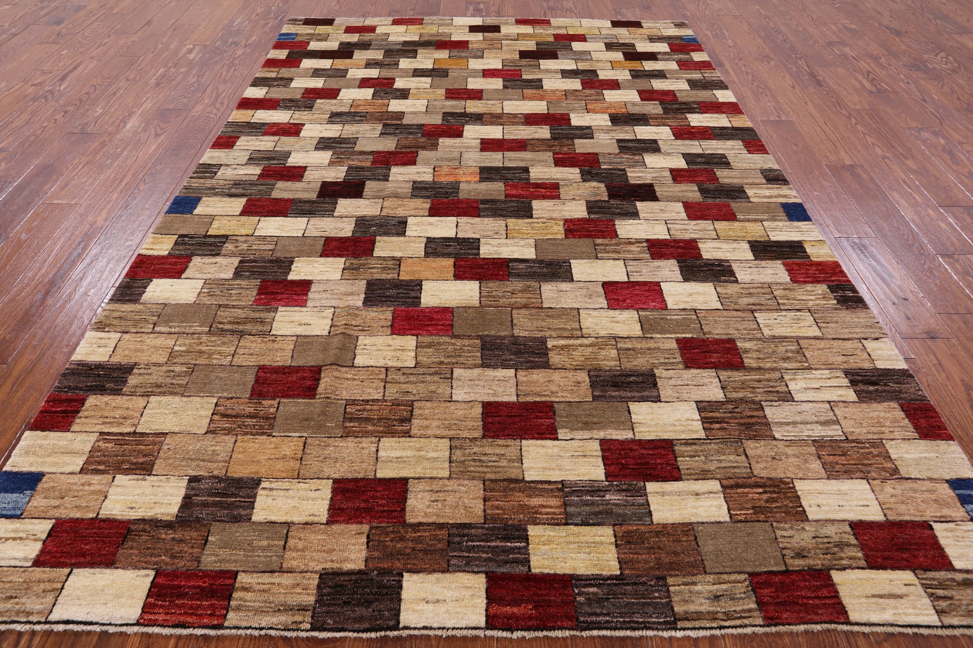 Persian Gabbeh Hand Knotted Wool Rug - 6' 7" X 9' 7" - Golden Nile